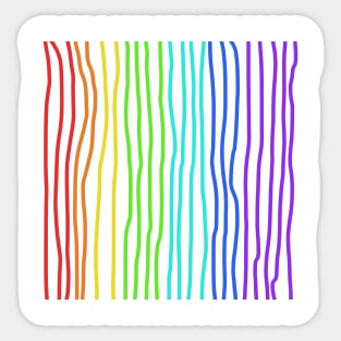 Rainbow Hand Drawn Stripes Sticker